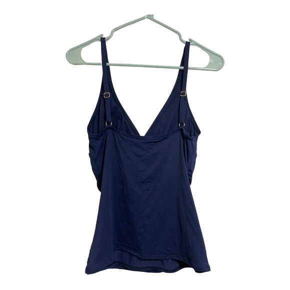 Tommy Bahama womens pearl over the shoulder tankini blue. Size Small. - Picture 6 of 9